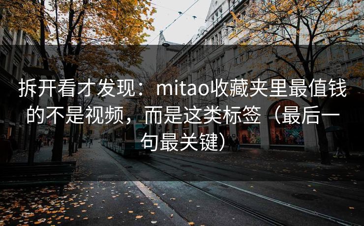 拆开看才发现：mitao收藏夹里最值钱的不是视频，而是这类标签（最后一句最关键）